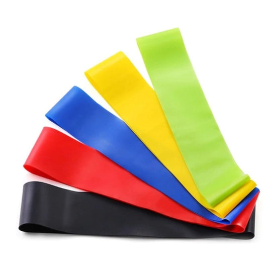 Kit de 5 Mini Faixas Elásticas Ideal p/ Exercício/Academia/Treino/Funcional/Mobi