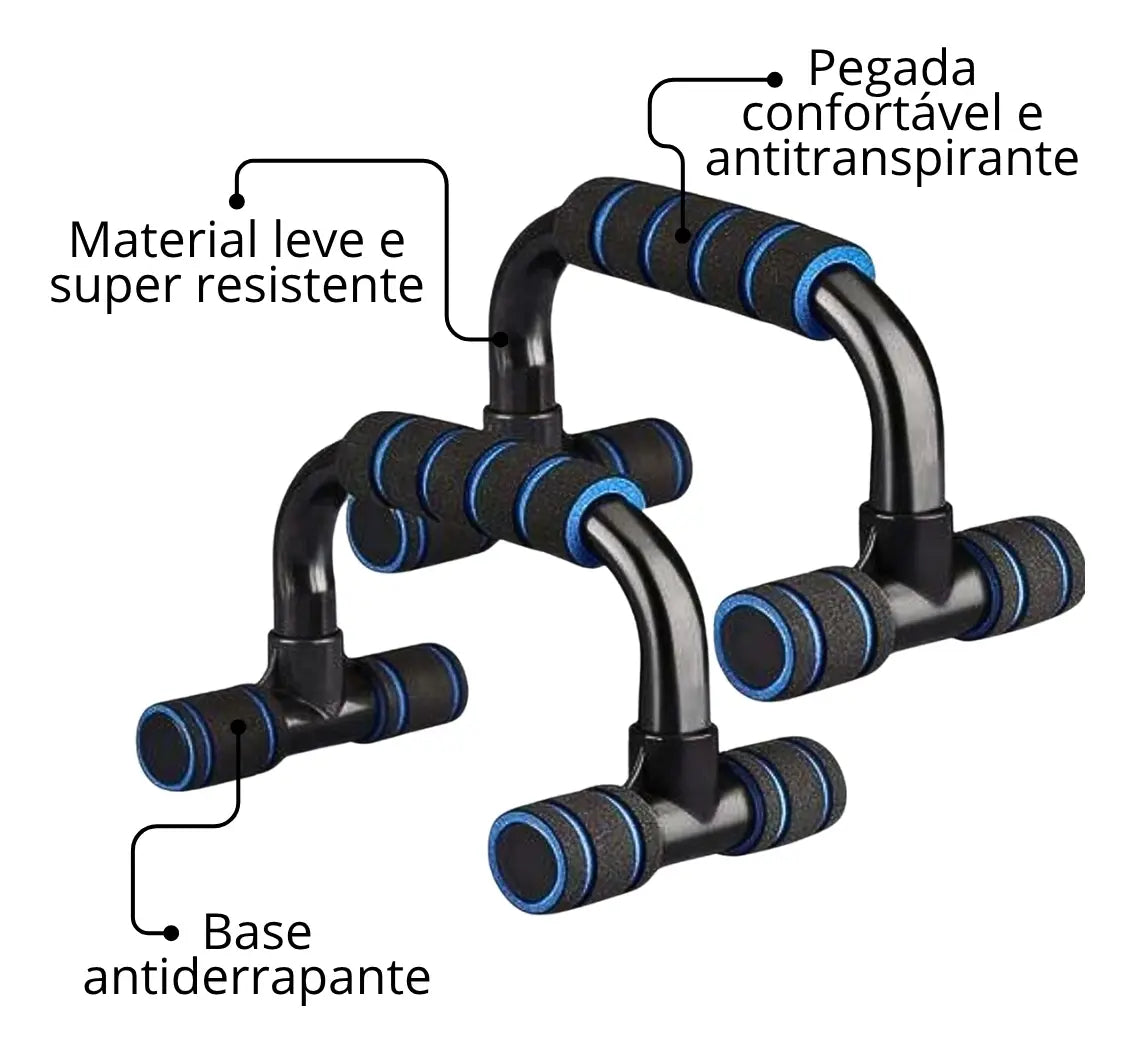 Kit Ginastica Rodinha Abdominal + Suporte Barra De Flexão