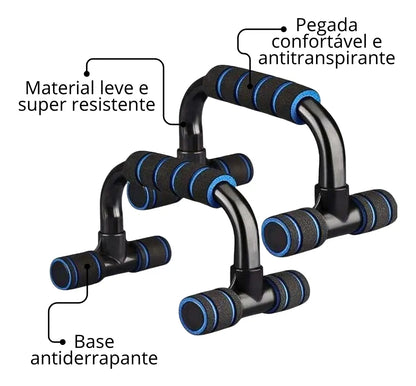 Kit Ginastica Rodinha Abdominal + Suporte Barra De Flexão