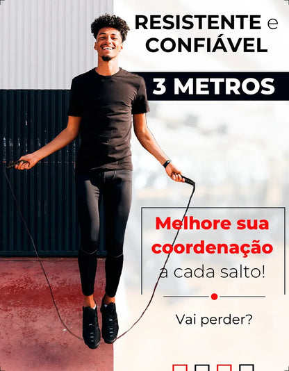 Corda De Pular Cross Speed Rope Rolamento Profissional Fit Homeroarte